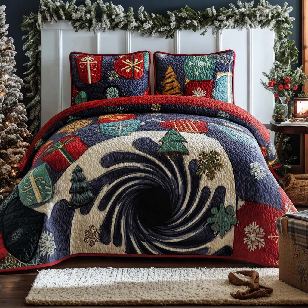 Winter Hearth 3-Piece Quilted Bedding Set - Single (59" x 70")