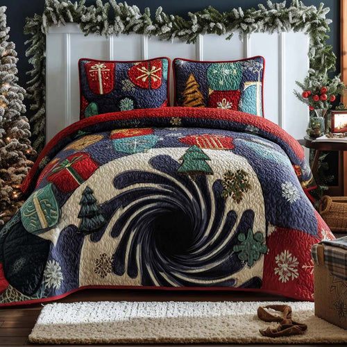 Winter Hearth 3-Piece Quilted Bedding Set - Single (59" x 70")