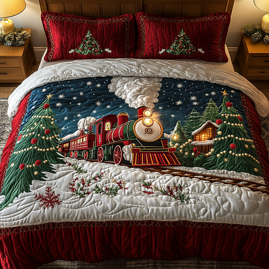 Winter Journey 3-Piece Quilted Bedding Set - Single (59" x 70")