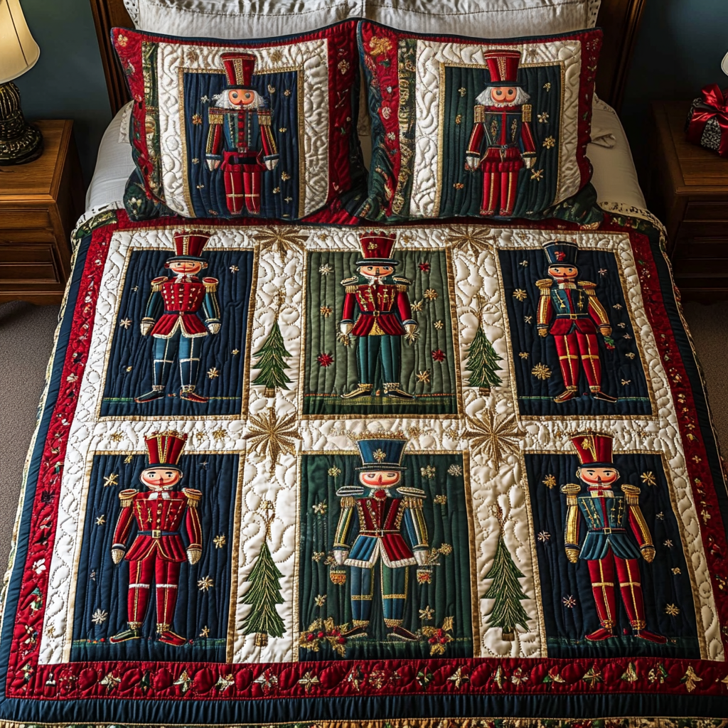 Winter Sentinel 3-Piece Quilted Bedding Set - Single (59" x 70")