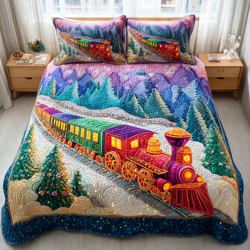Winter Station Magic 3-Piece Quilted Bedding Set - Single (59" x 70")