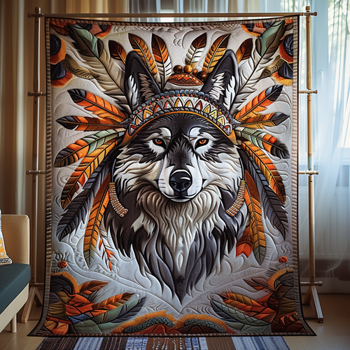 Wolf's Sanctuary Quilted Blanket - Throw (55" x 60")