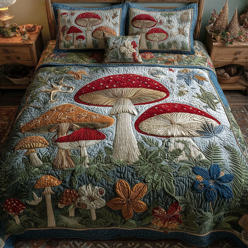 Woodland Dreams 3-Piece Quilted Bedding Set - Single (59" x 70")