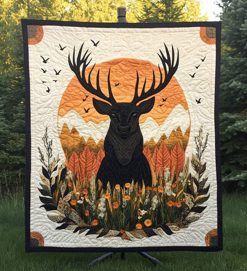 Woodland Majesty Quilted Blanket - Throw (55" x 60")