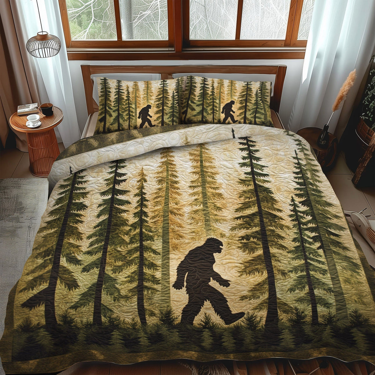 Woodland Mystery 3-Piece Quilted Bedding Set - Single (59" x 70")