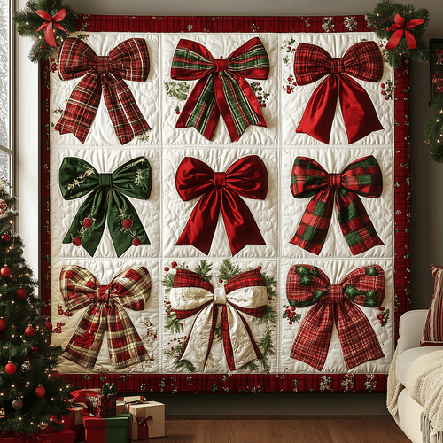 Yuletide Ribbon Joy Quilted Blanket - Baby (30" x 40")