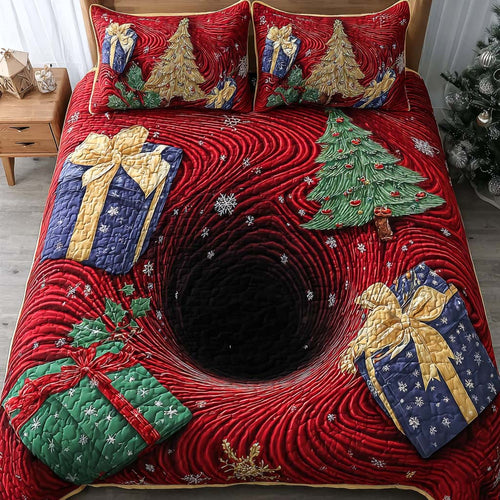 Yuletide Symphony 3-Piece Quilted Bedding Set - Single (59" x 70")