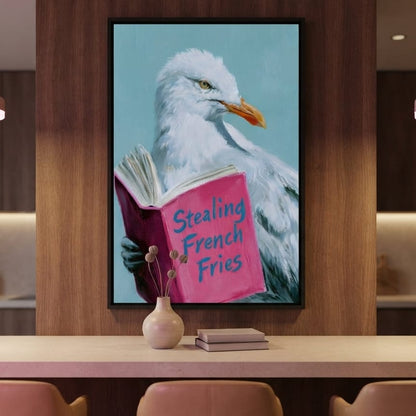 A Gull Studies The Culinary Arts Canvas Wall Art