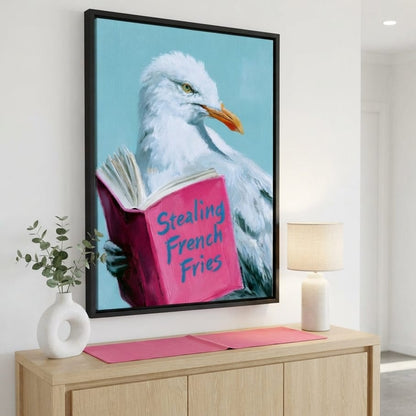 A Gull Studies The Culinary Arts Canvas Wall Art