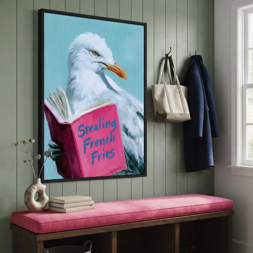 A Gull Studies The Culinary Arts Canvas Wall Art