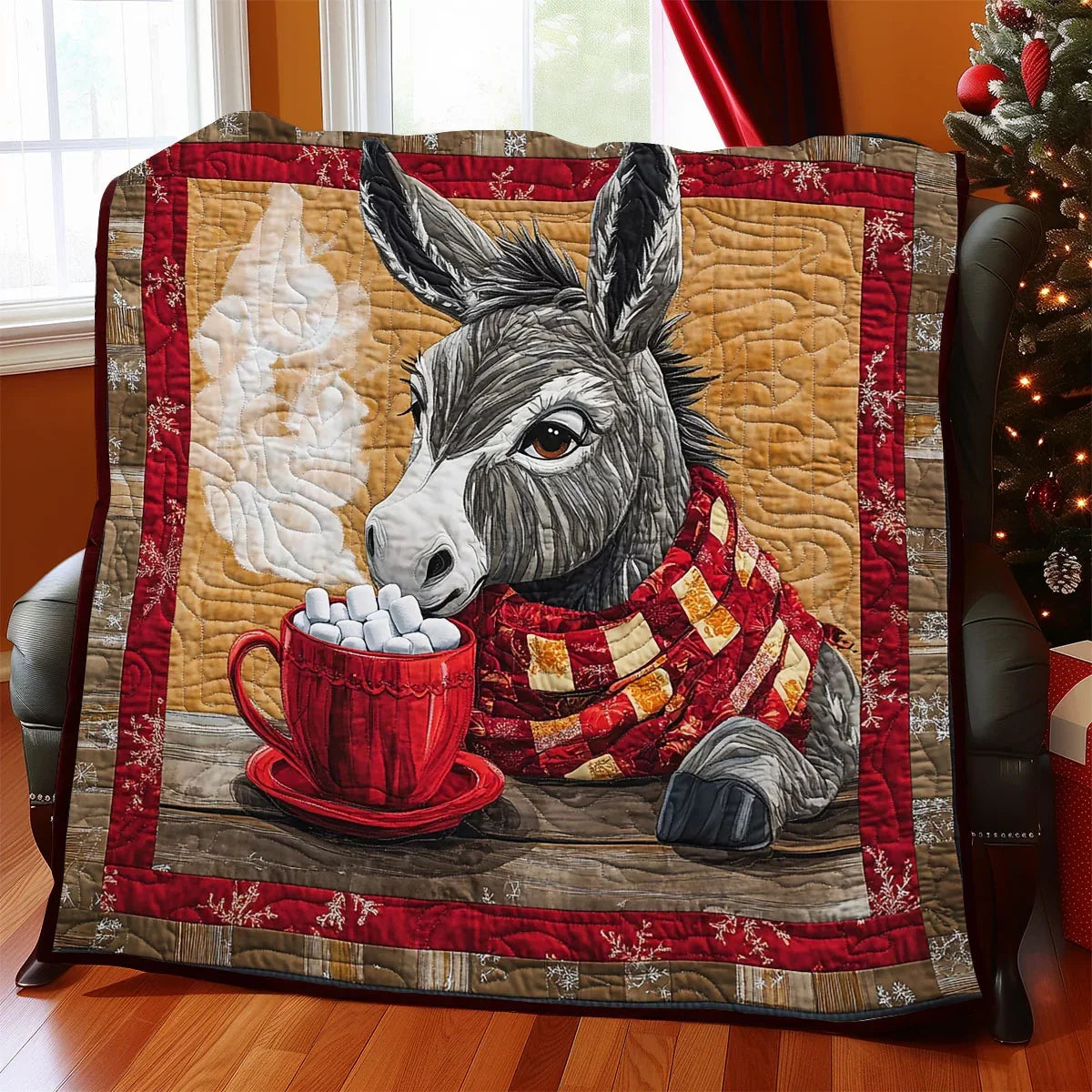 A Stable Christmas Quilt Blanket