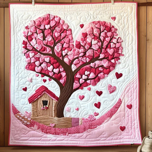 A Tree Full Of Hearts Quilt Blanket