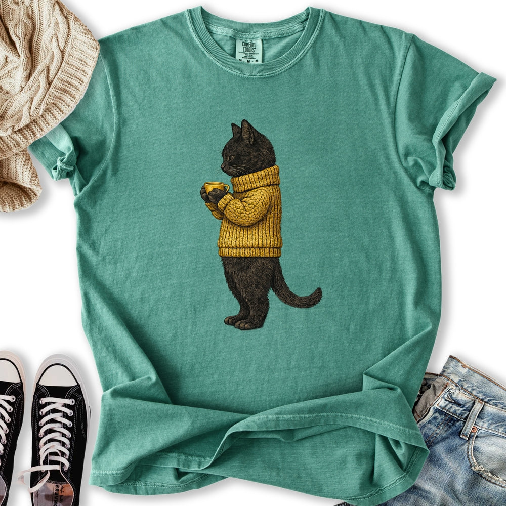 Cozy Black Cat Relaxed Tee