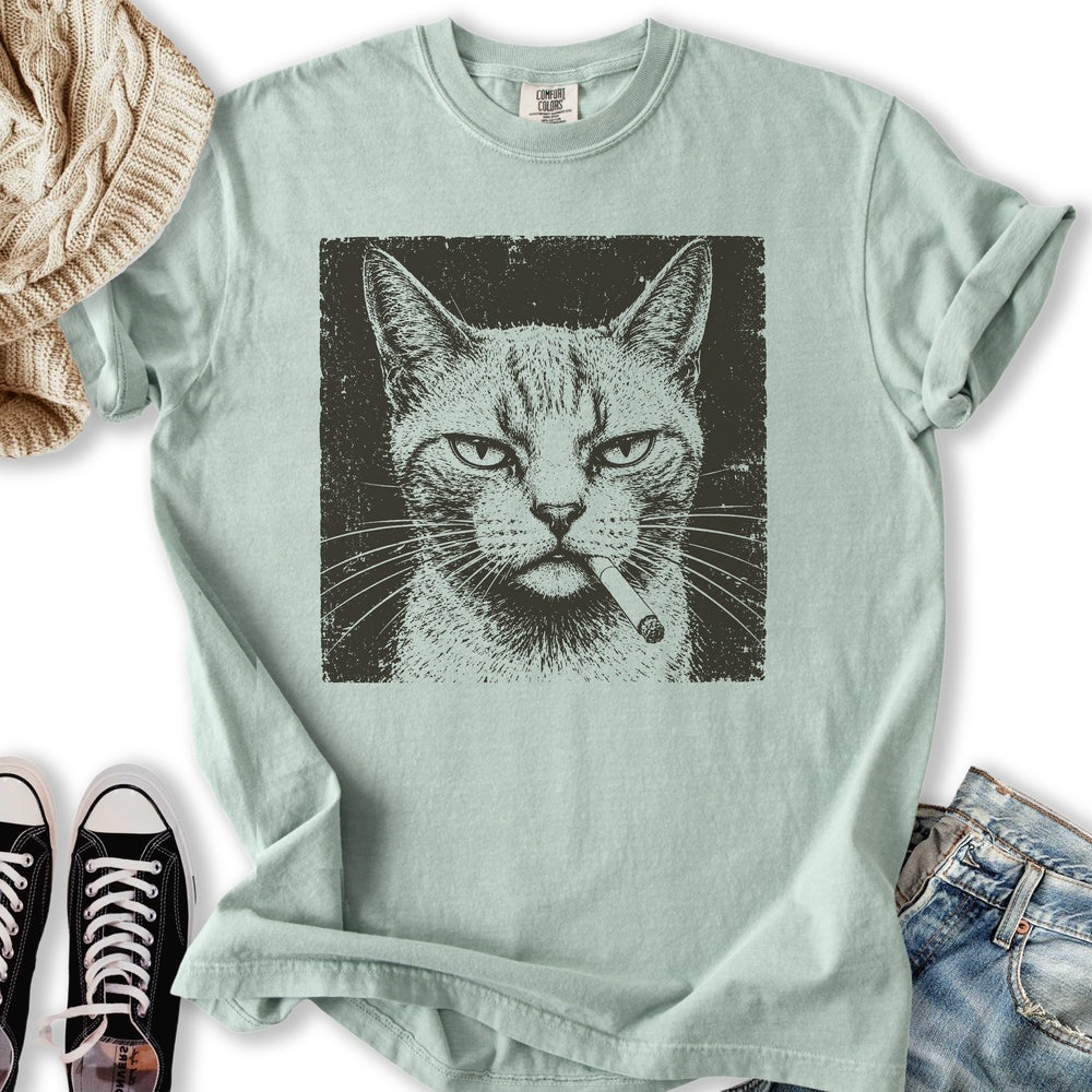 Smokes & Side-Eyes Cat Relaxed Tee