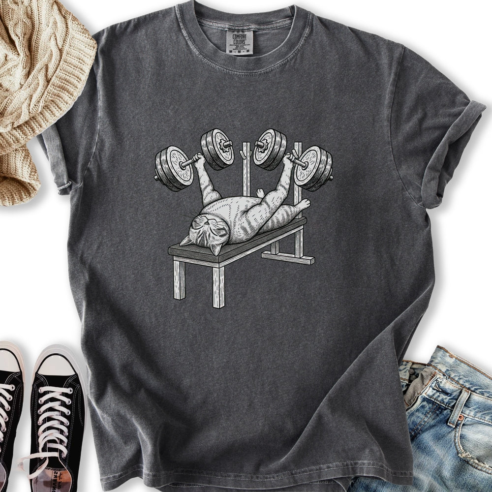 Bench Press Cat Relaxed Tee