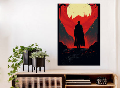 Gothic Canvas Print – Dracula Painting on Cotton Canvas with Framed Wall Art