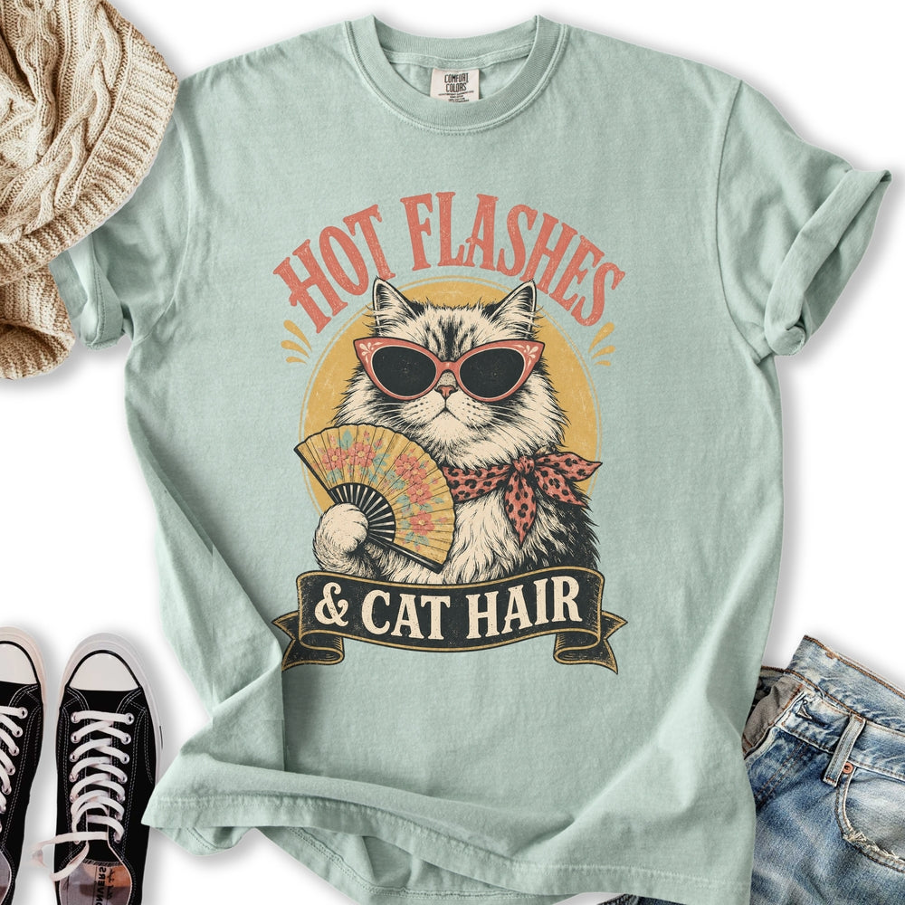Hot Flashes & Cat Hair Relaxed Tee