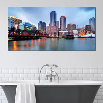 Boston Skyline Canvas Wall Art