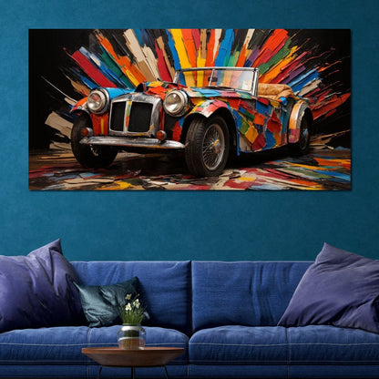 MG Roadster Canvas Wall Art