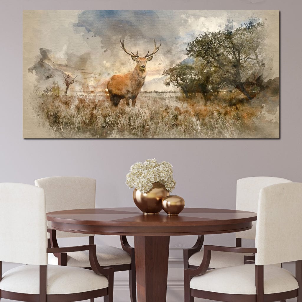 Red Deer Canvas Wall Art