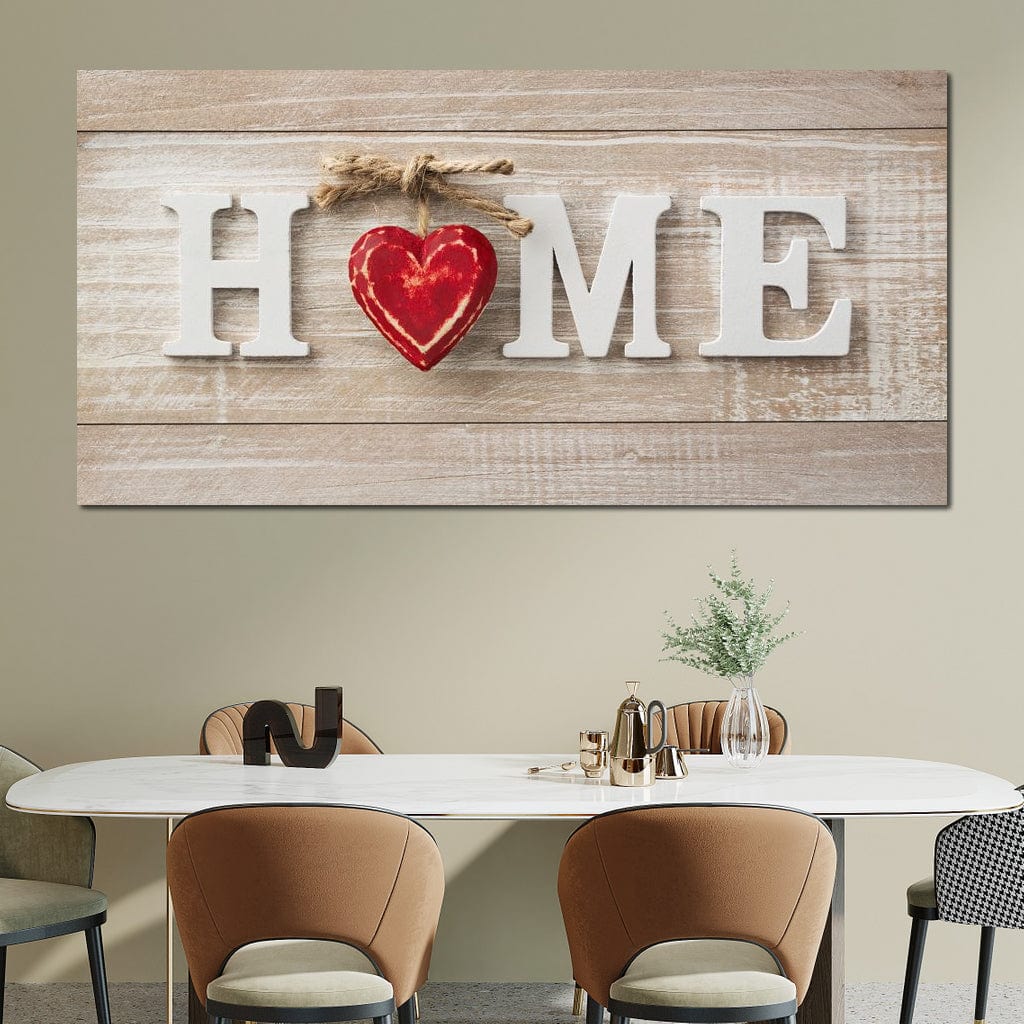 Home Is Where The Heart Is Canvas Wall Art