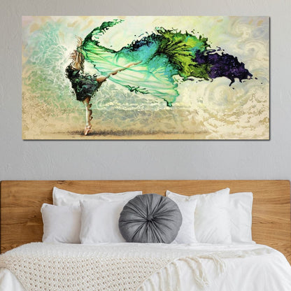Ballerina Butterfly Canvas Wall Art