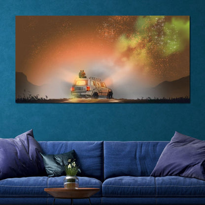 Admiring the Milky Way Canvas Wall Art