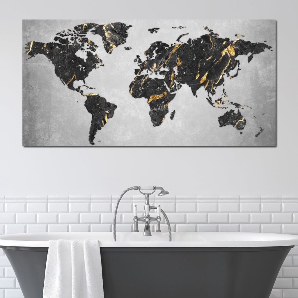 World Map 5 - Mateo Canvas Wall Art