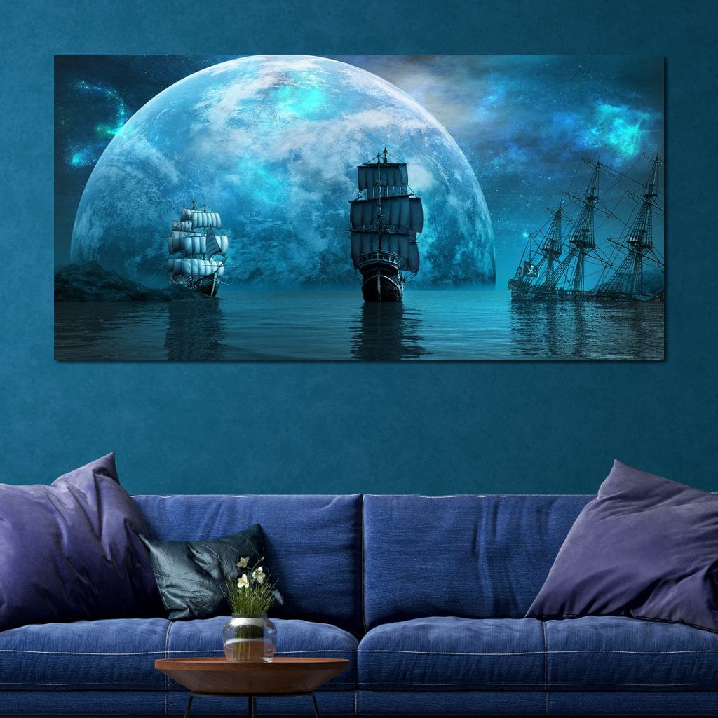 Sailing World Canvas Wall Art