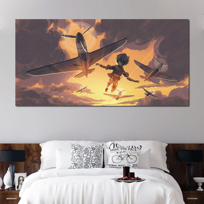 The Boy Flying Canvas Wall Art