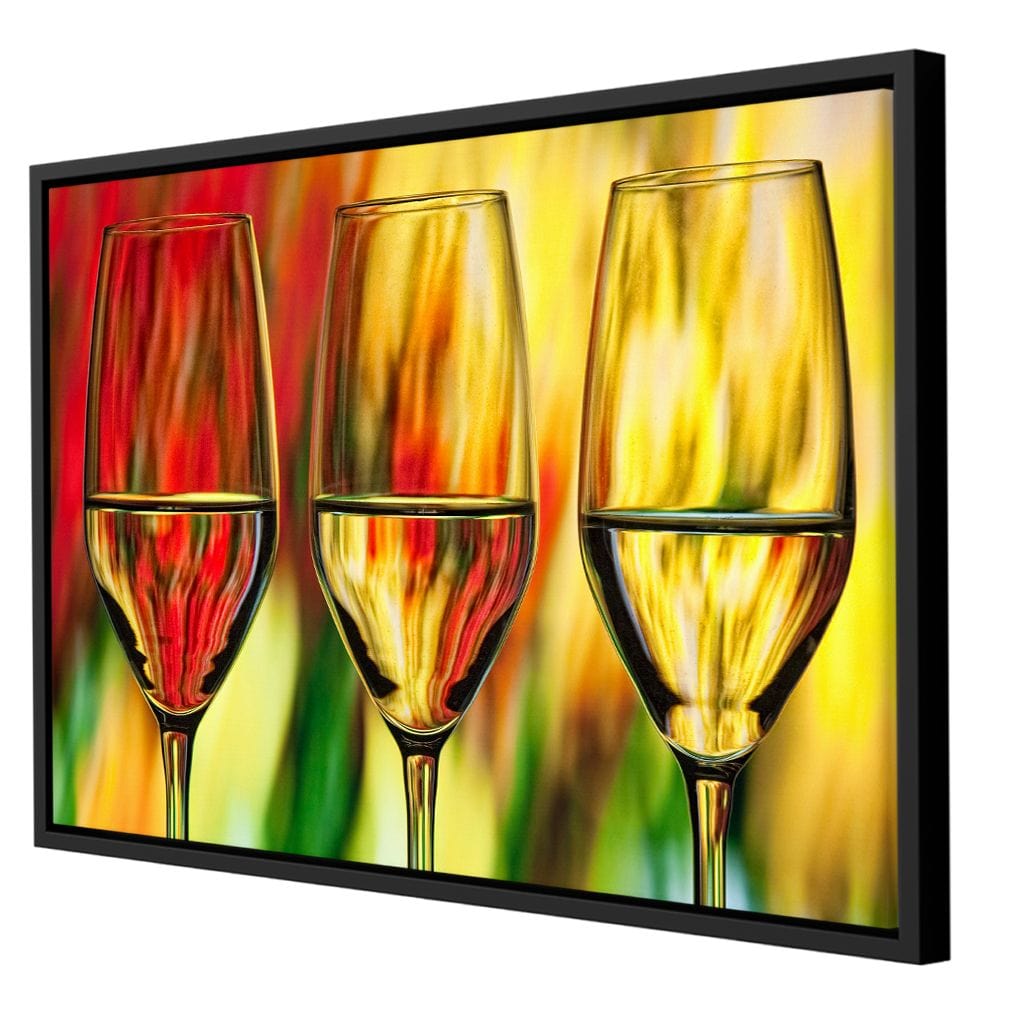 Multicolor Wine Glass Canvas Wall Art