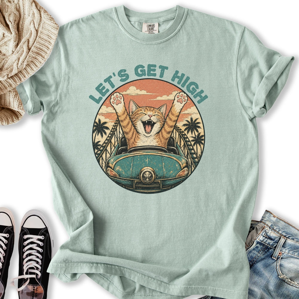 Let's Get High Cat Relaxed Tee