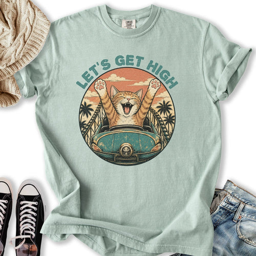 Let's Get High Cat Relaxed Tee