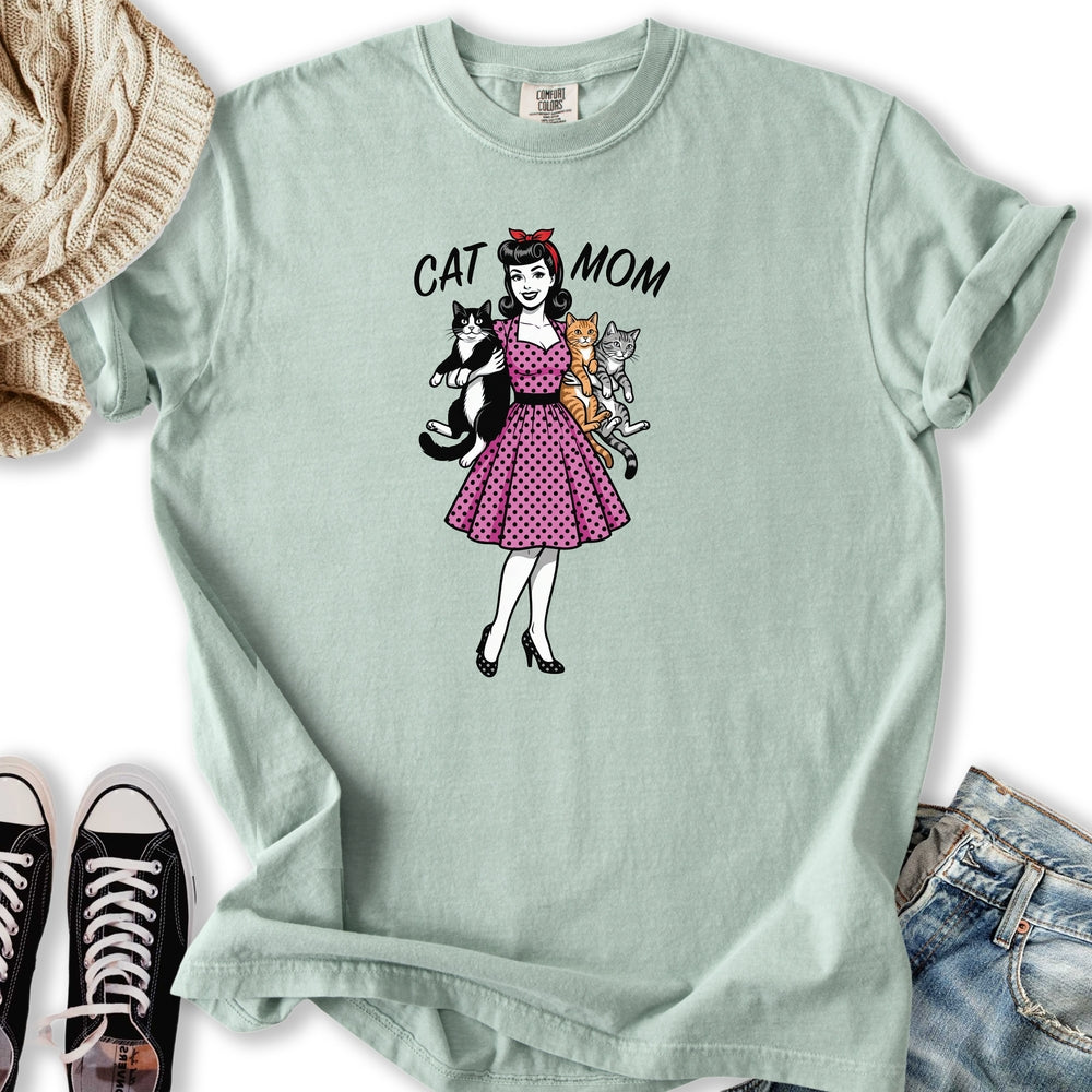 Retro Cat Mom Relaxed Tee