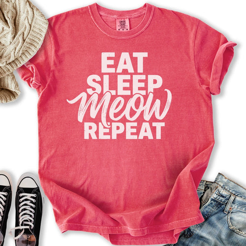 Meow Repeat Relaxed Tee