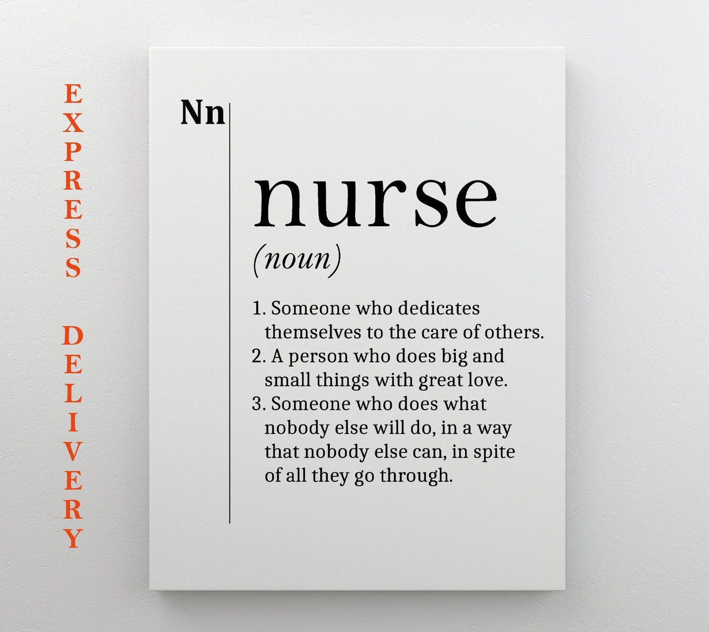 Nurse Canvas Print – Framed Nurse Poster | Ready to Hang Cotton Canvas Wall Art