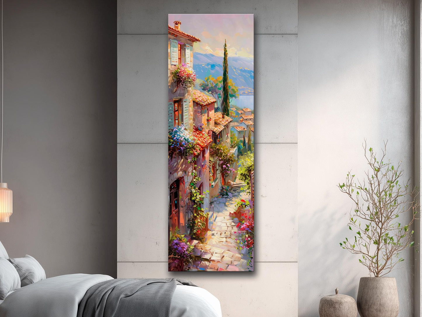 Italian Landscape Canvas - Scenic Lake Como Wall Art | Framed & Ready to Hang