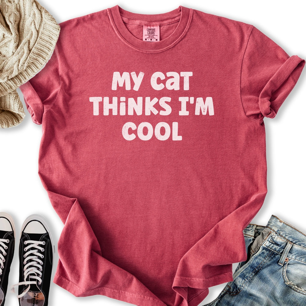 Cat Thinks I'm Cool Relaxed Tee