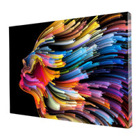 Psychedelic Face Canvas Wall Art