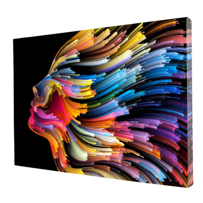 Psychedelic Face Canvas Wall Art