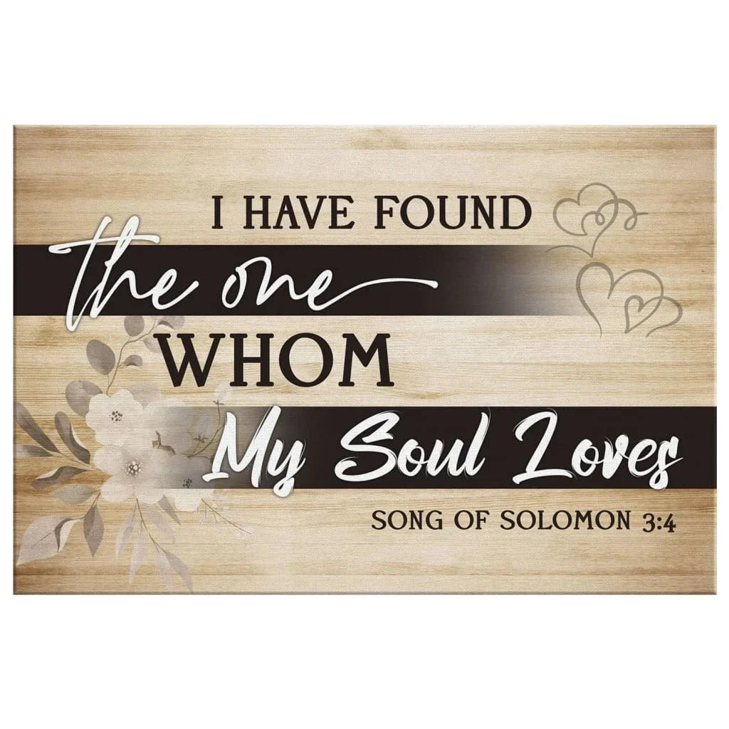 rustic i have found the one whom my soul loves christian canvas wall art (Landscape)