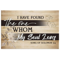 rustic i have found the one whom my soul loves christian canvas wall art (Landscape)