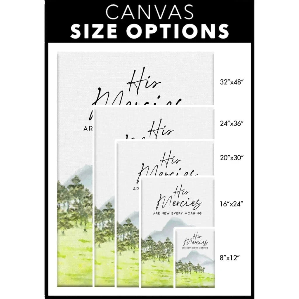 his mercies are new every morning great is thy faithfulness 2 panel wall art canvas (Landscape) (view 2)