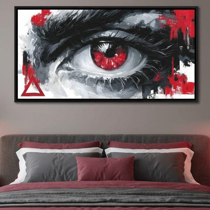 Fiery Iris Abstract Eye Storm Canvas Wall Art