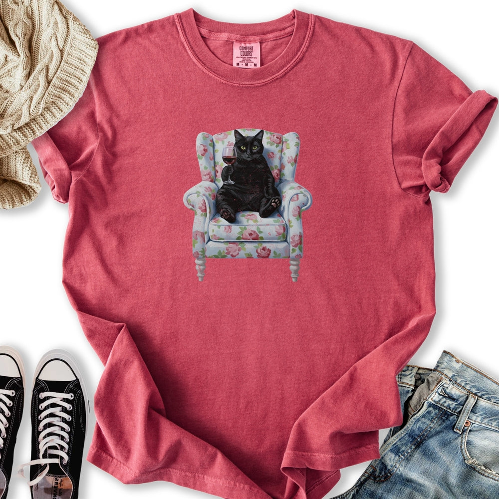 Black Cat Chair Relaxed Tee