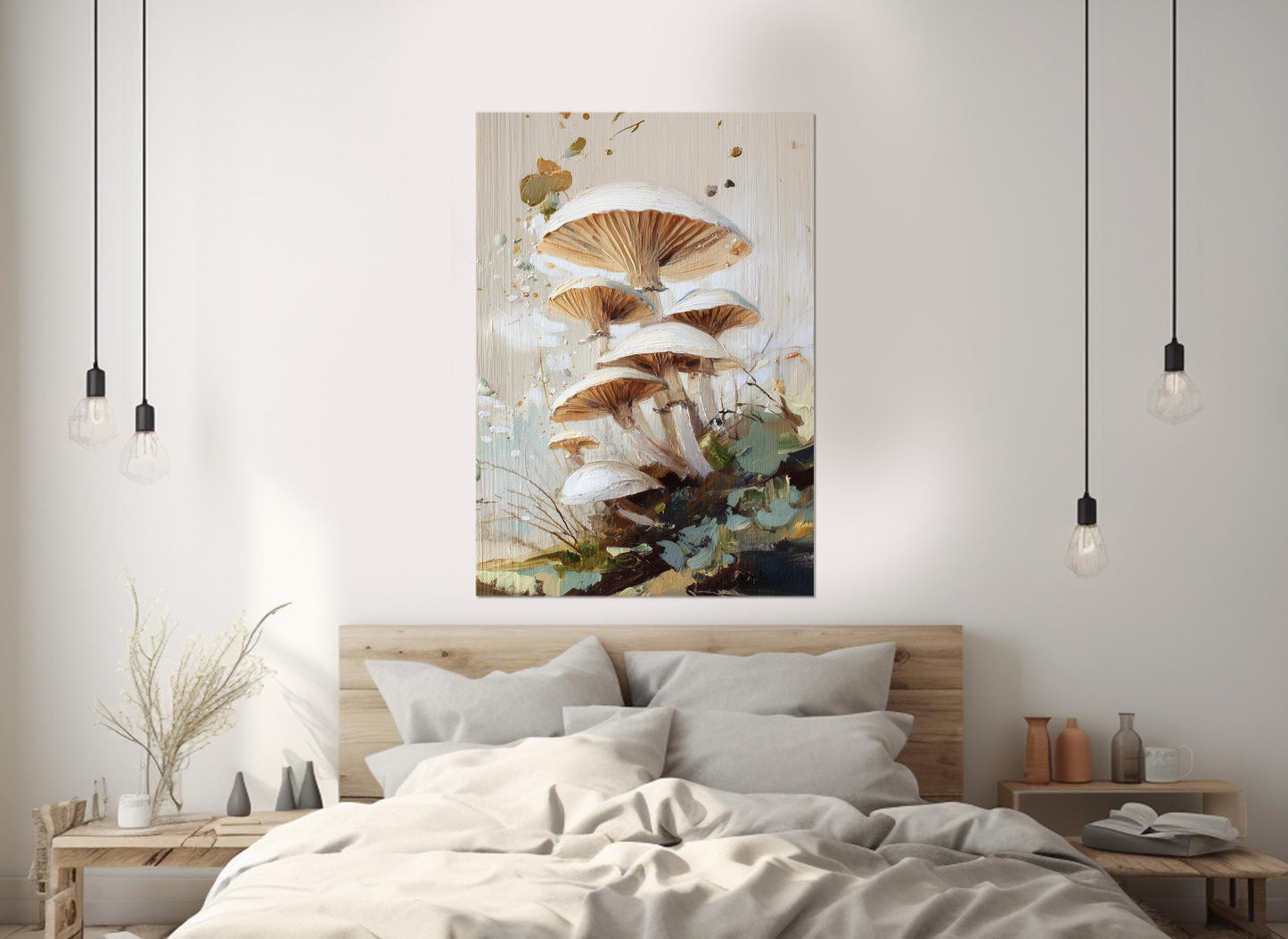 Forest Mushrooms Canvas Print - Rustic Nature Wall Art | Ready to Hang