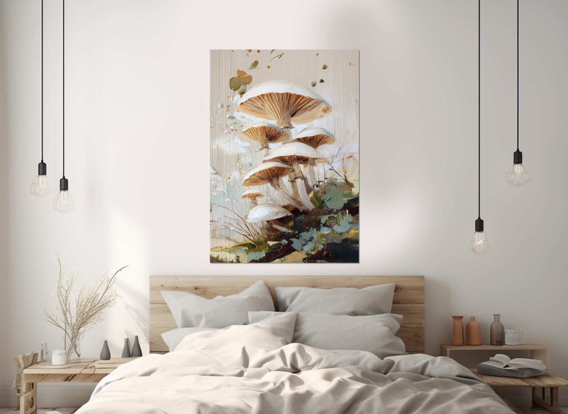 Forest Mushrooms Canvas Print - Rustic Nature Wall Art | Ready to Hang