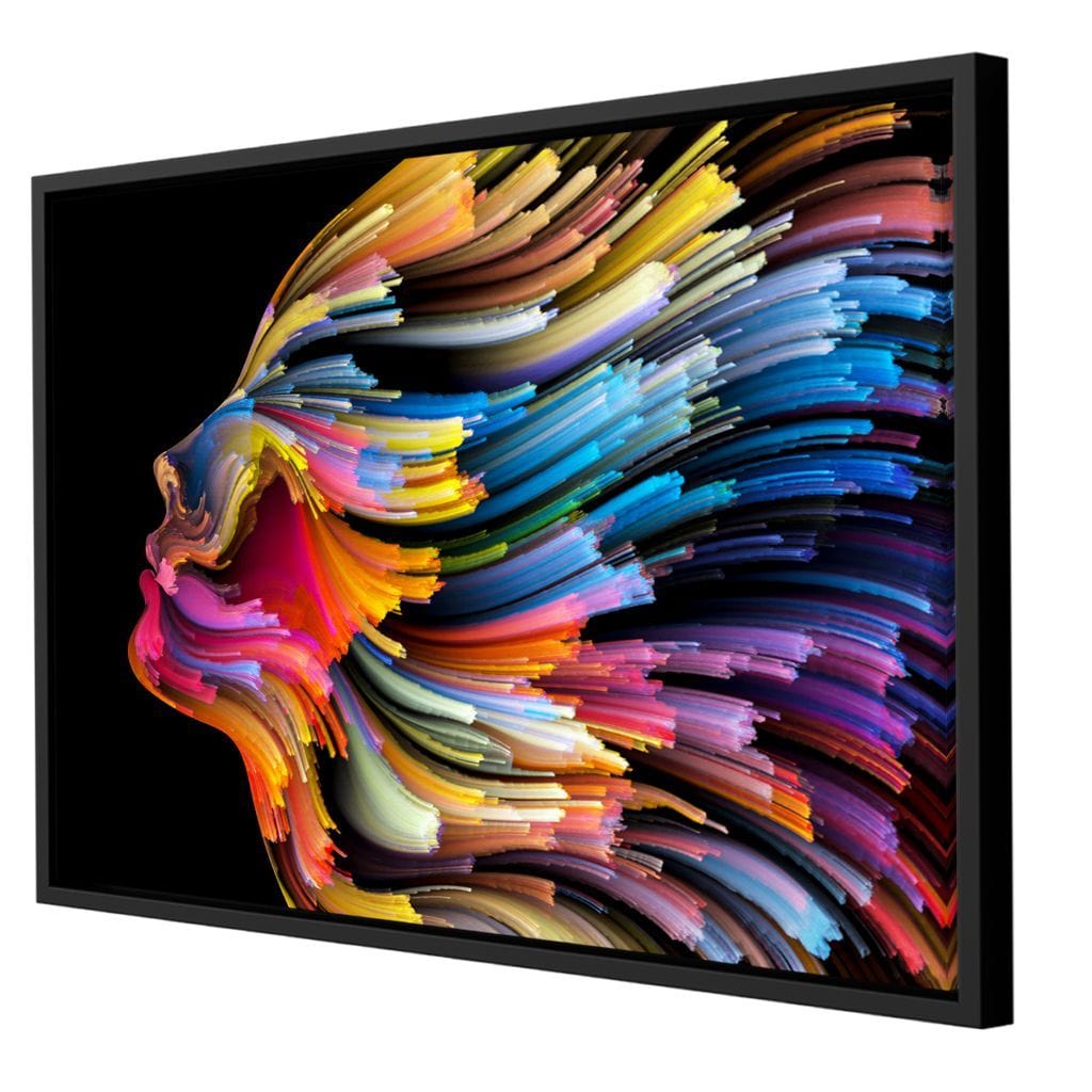 Psychedelic Face Canvas Wall Art