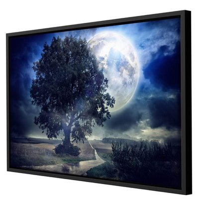 Giant Moon Summer Night Canvas Wall Art