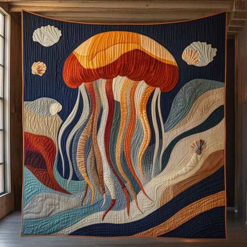 Abstract Sea Quilt Blanket